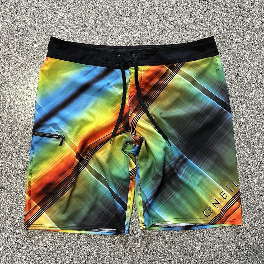 O'neill Boardshorts Mens 38 Millennia Epic Freak Multicolor 21" Unlined Stretch